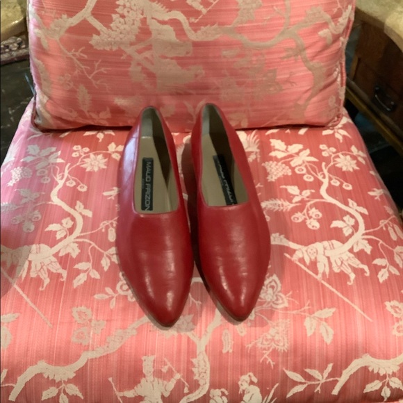 MAUD FRIZON Shoes Vintage French Maud Frizon Red Leather Shoes
